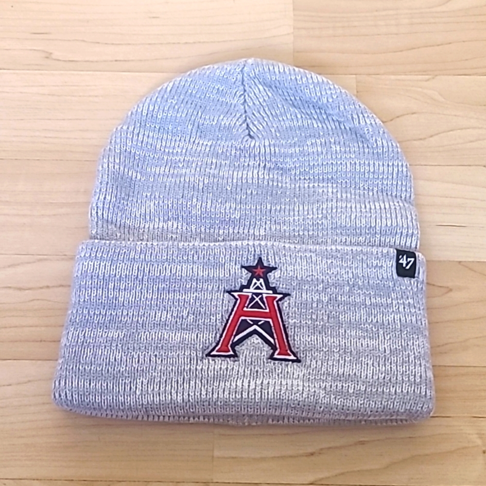 47 Brand XFL Houston Roughnecks Beanie Soft, Warm  Hat , Grey, One Size Fits All